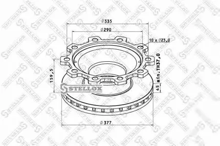 STELLOX 8500805SX Диск торм.вент.