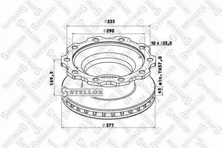 STELLOX 8500806SX Тормозной диск