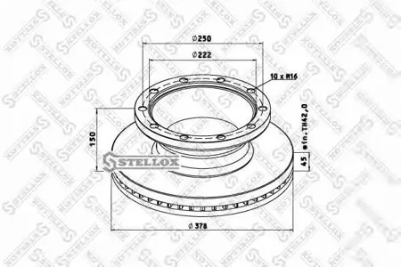 STELLOX 8500812SX Тормозной диск