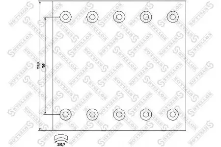 STELLOX 8500959SX Комплект торм. башмаков барабан. тормоза