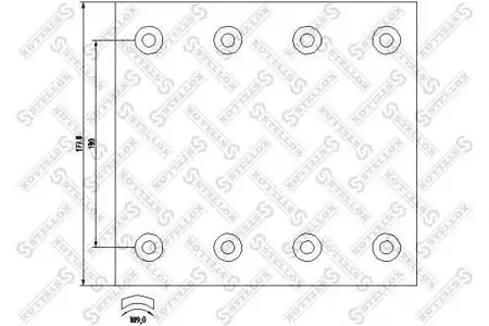 STELLOX 8500986SX Комплект торм. башмаков барабан. тормоза