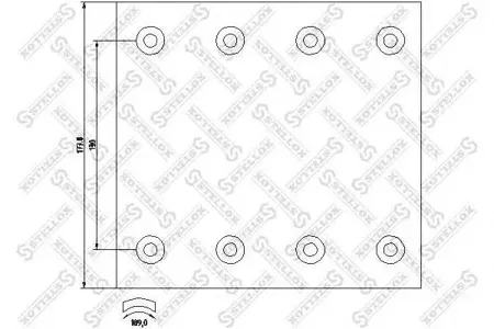 STELLOX 8500988SX Комплект торм. башмаков барабан. тормоза
