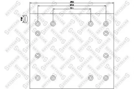 STELLOX 8500993SX Комплект торм. башмаков барабан. тормоза
