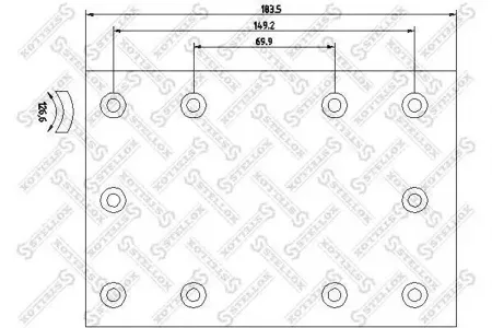 STELLOX 8501045SX Комплект торм. башмаков барабан. тормоза