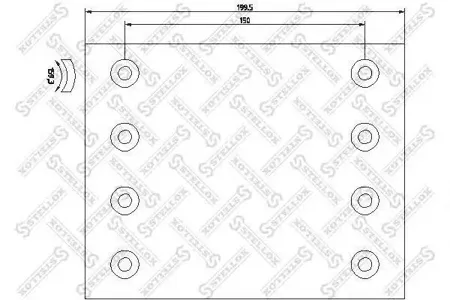 STELLOX 8501079SX Комплект торм. башмаков барабан. тормоза