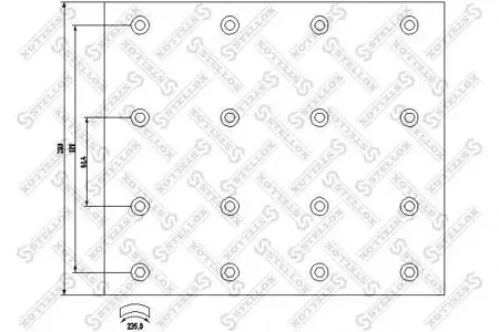 STELLOX 8501088SX Комплект торм. башмаков барабан. тормоза
