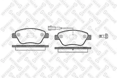 STELLOX 869011SX Колодки торм.передние =858 11 Fiat Idea 1.2i1.4i1.3JTD 03>