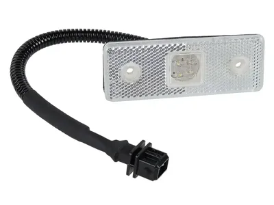 STELLOX 8733634SX фонарь габаритный LED БЕЛЫЙ прямоугольный с проводом Omn Mercedes
