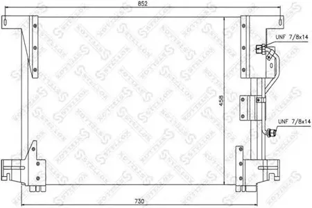 STELLOX 8739102SX Радиатор кондиционера 673x457x22 Mercedes Actros, Axor