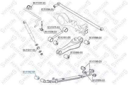 STELLOX 8751087SX Сайлентблок рессоры пер. Hyundai H-1 96-01