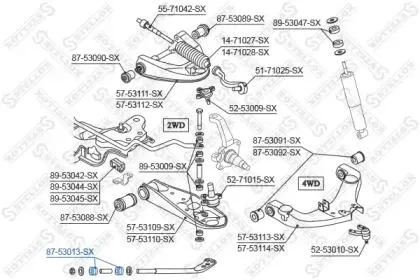 STELLOX 8753013SX Сайлентблок рычага подвески