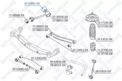 STELLOX 8753052SX Сайлентблок зад. подвески Hyundai Tucson 04- Kia Sportage 06- продольного рычага