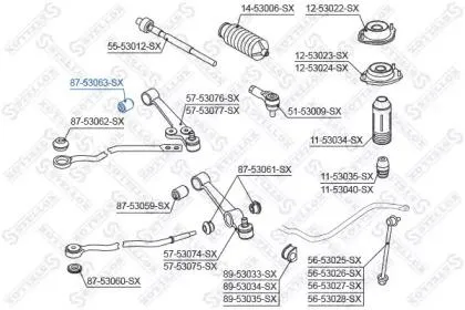 STELLOX 8753063SX Сайлентблок рычага подвески