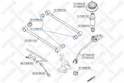 STELLOX 8773008SX Сайлентблок рычага подвески