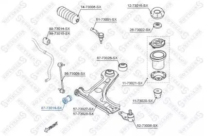 STELLOX 8773014SX Сайлентблок рычага пер. Daewoo Tacuma Rezzo 99> Lacetti 04>