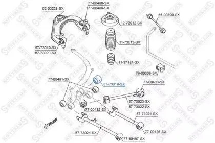 STELLOX 8773019SX Сайлентблок цапфы Chevrolet Epica 03- зад.подв.