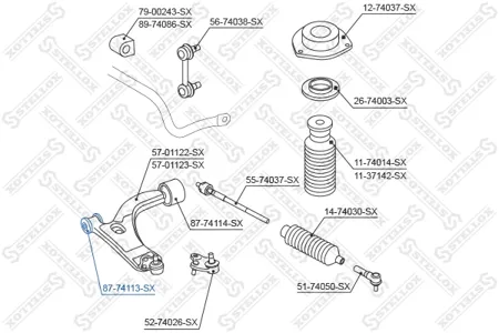 STELLOX 8774113SX Сайлентблок рычага пер. Nissan Terrano R50 all 97>