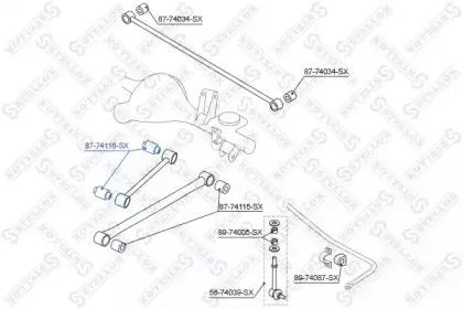 STELLOX 8774116SX Сайлентблок зад. продол. рычага верхн. Nissan Terrano R50 all 97>