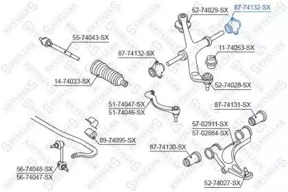 STELLOX 8774132SX Сайлентблок рычага верхн. Nissan Interstar all 02>