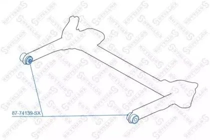 STELLOX 8774139SX Сайлентблок задней подвески Audi 100 quattro, 80 quattro