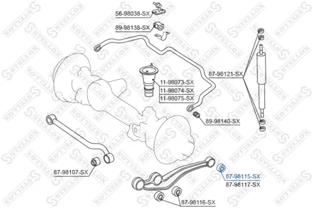 STELLOX 8798115SX Сайлентблок продол. рычага зад. 	oyota Land Cruiser