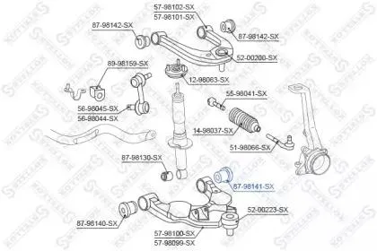 STELLOX 8798141SX Сайлентблок рычага нижн. зад. Toyota Land Cruiser GRJ12#KDJ12# 02>