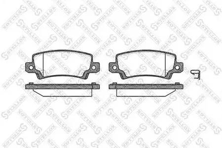 STELLOX 885002BSX Колодки торм.задние =GDB3289 Toyota Corolla 1.4i1.62.0D 01> диск 15'