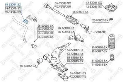 STELLOX 8953004SX Втулка стабилизатора