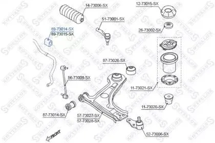 STELLOX 8973014SX Втулка стабилизатора