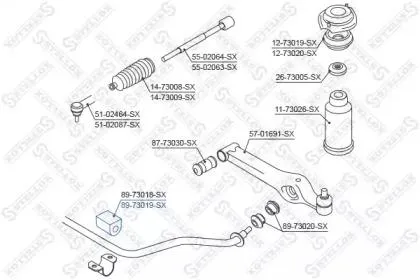 STELLOX 8973019SX Втулка стабилизатора