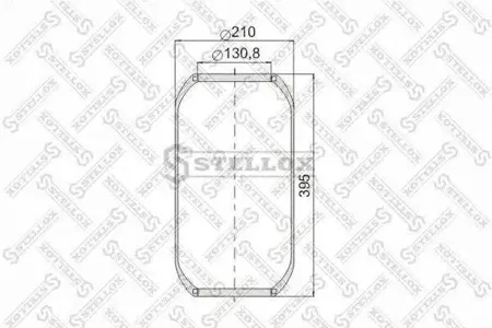 STELLOX 9006440SX пневмоподушка цил 395-210-130.8130.8 Omn BPWFruehaufKogelMAN Volvo SETRA