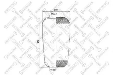 STELLOX 9007370SX пневмоподушка кон 484-264-130.8130.8 Mercedes , Iveco