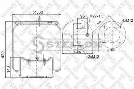STELLOX 9029181SX Кожух пневматической рессоры