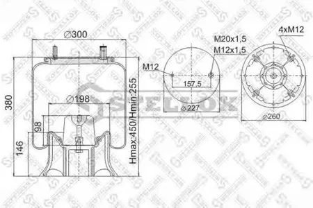 STELLOX 9041562SX Кожух пневматической рессоры