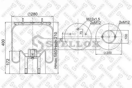 STELLOX 9041572SX Кожух пневматической рессоры