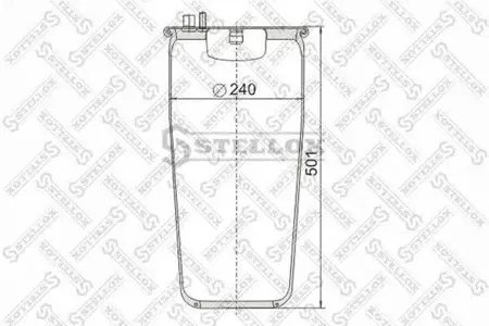 STELLOX 9048840SX 90-48840-sxпневмоподушка без стак. 4884n1p01 1шп. m12 1шт. m16 смещ.35 поршень ... man tga