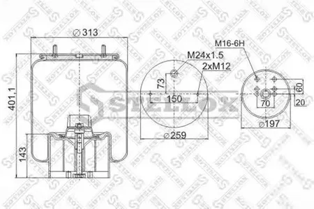 STELLOX 9049612SX Кожух пневматической рессоры