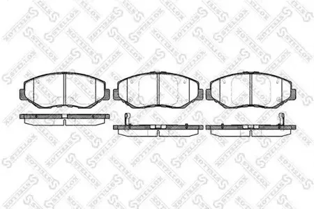 STELLOX 910000BSX Колодки торм.передние с антискрип. пл. Honda CR-V II Accord VIII 2.02.4 02>