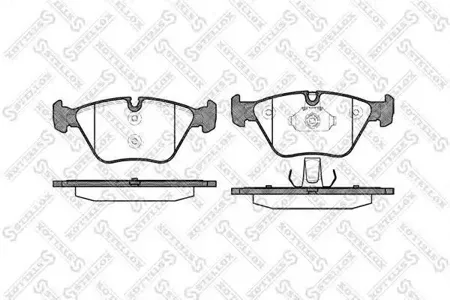 STELLOX 974000BSX Колодки торм.передние с антискр. пл. BMW E46 3.0iCiCDDDXix 00>E39 2.0D2.5D 00-03
