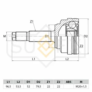 SUFIX ST1008 Шрус наружный