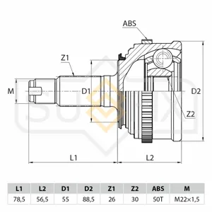 SUFIX ST1023 Шрус наружный