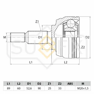 SUFIX ST1067 Шрус Renault Duster Fluence Megane IIISWCENIC III 09- 1.5D-1.6 наружн.
