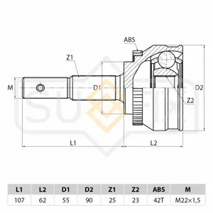 SUFIX ST1093 Шрус наружный