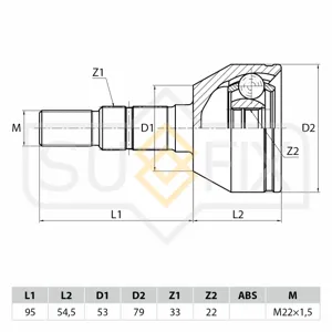 SUFIX ST1096 Шрус наружный