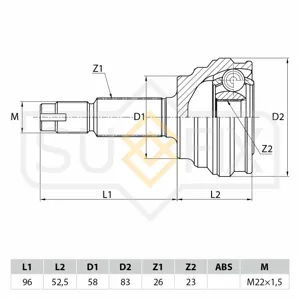 SUFIX ST1104 Шрус наружный
