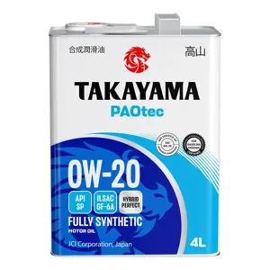 TAKAYAMA 101140 Масло моторное синт. PAOtec 0W20 4л (металл) API SP, GF-6A
