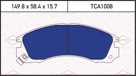 TATSUMI TCA1008 Колодки торм. Mitsubishi OUTLANDER 03> Pajero 90>0000> передние