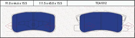 TATSUMI TCA1012 Колодки торм. Peugeot 4007 Mitsubishi Pajero IIIOUTLANDER 06> задние