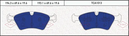 TATSUMI TCA1013 Колодки торм. Mercedes W164 (ML)X164 (GL)W211W251 04> передние