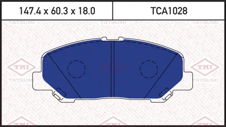 TATSUMI TCA1028 Колодки торм.передние Toyota Alphard Previa 05>